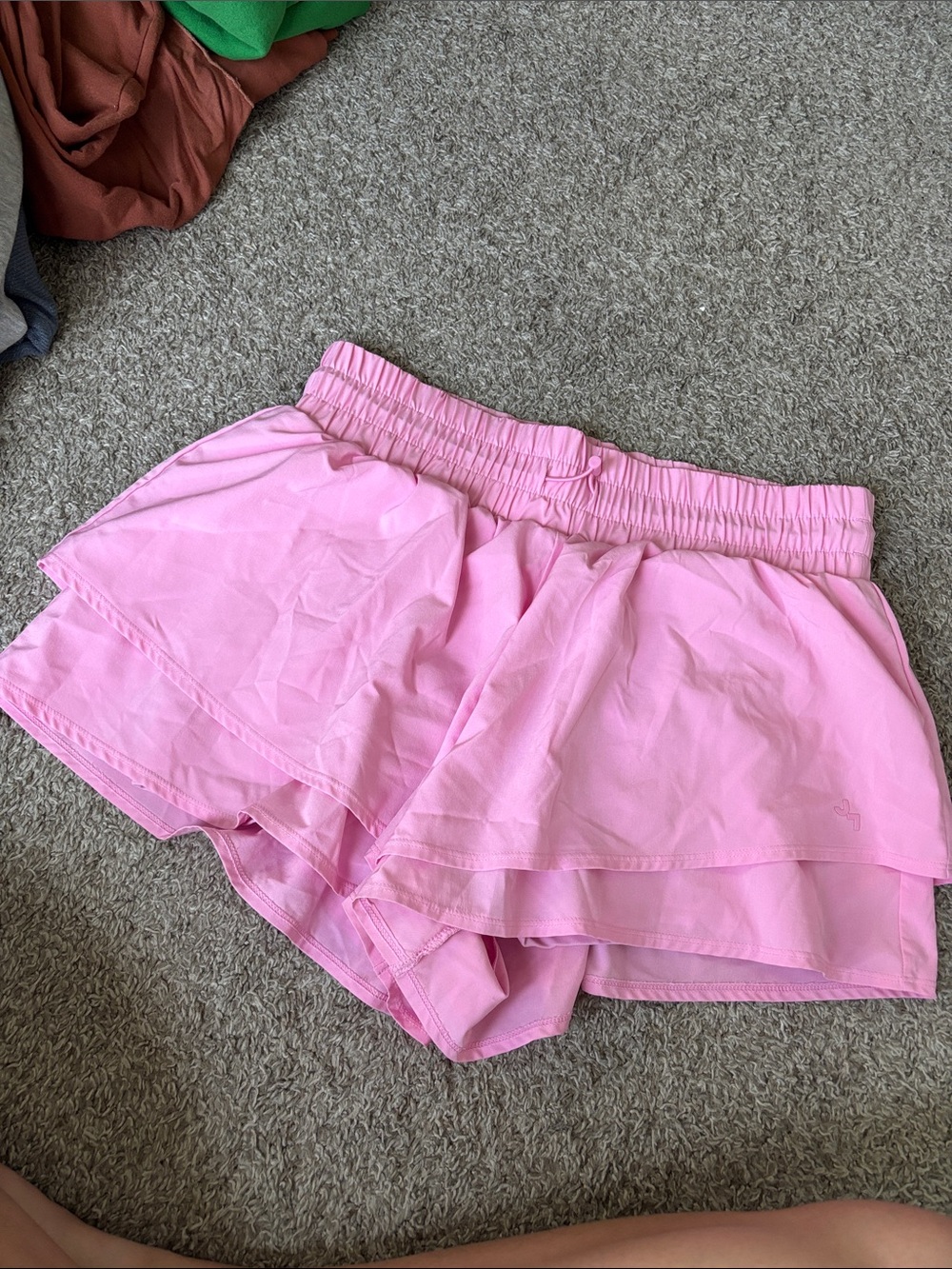 Women’s Pink Layered Athletic Shorts